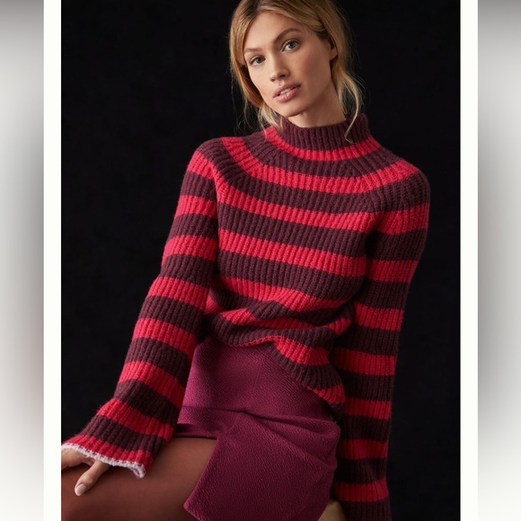 Anthropologie Sweaters - ANTHROPOLOGIE x Maeve Striped Turtleneck Sweater